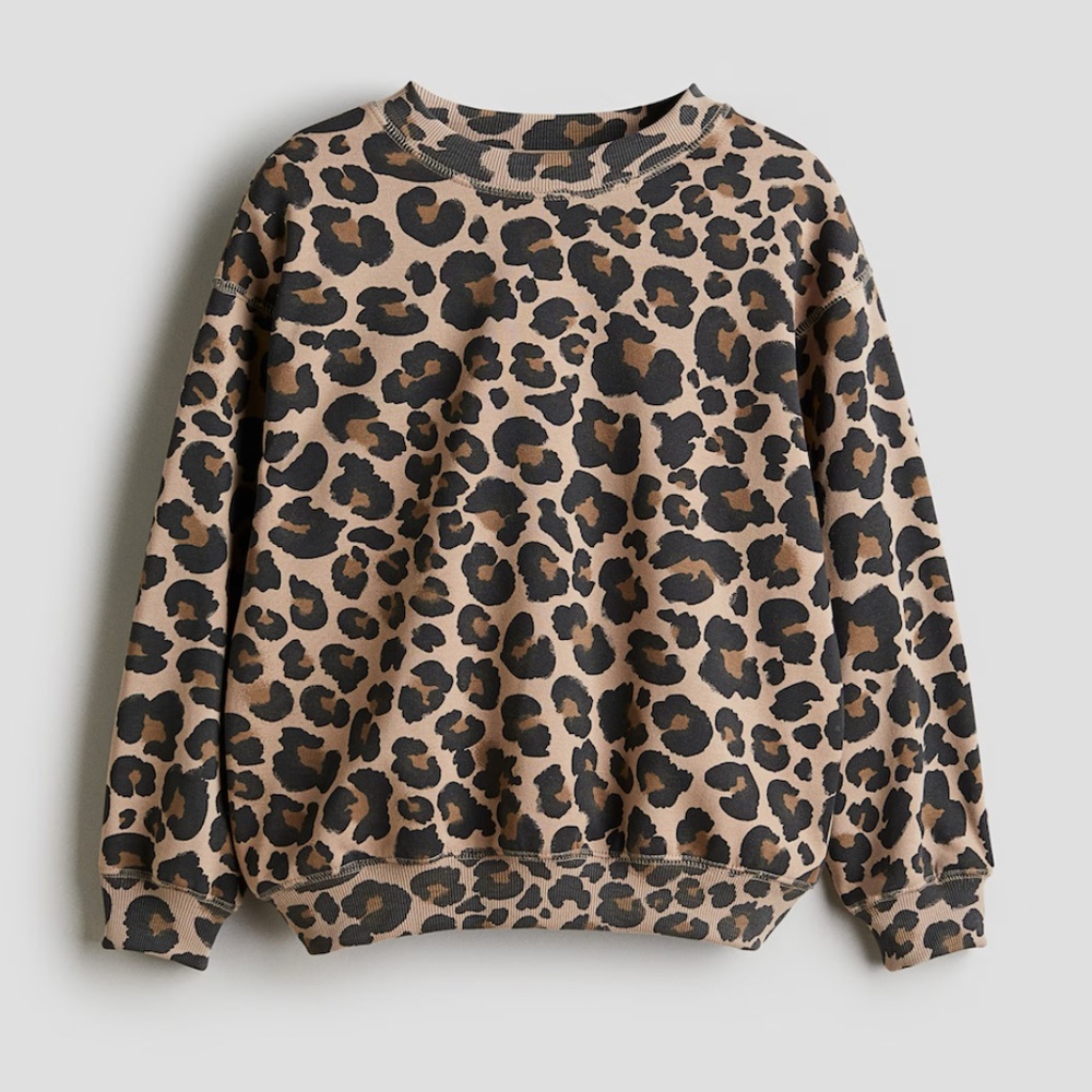 H&M Leopard Crewneck Sweatshirt